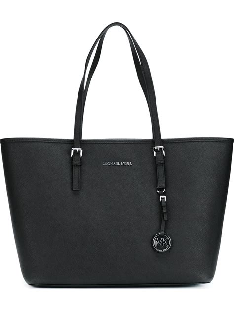 michael kors 284|Michael Kors Canvas and Beach Tote Bag, Black/Black.